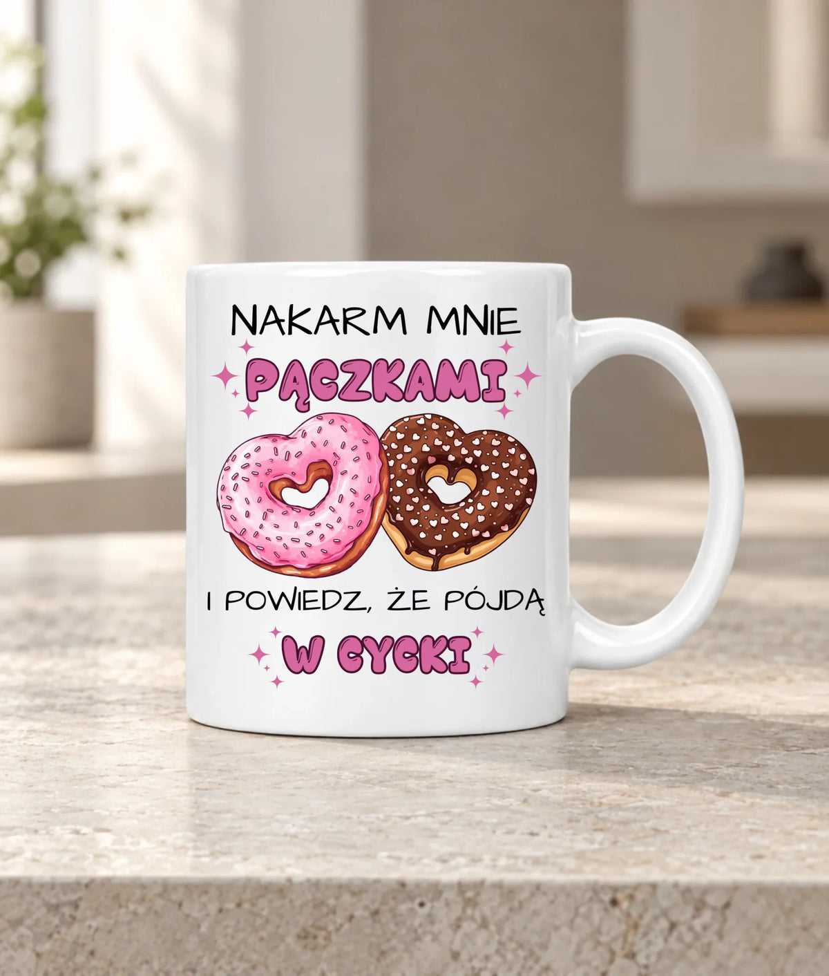 Kubek dla dziewczyny - Nakarm mnie pączkami W59