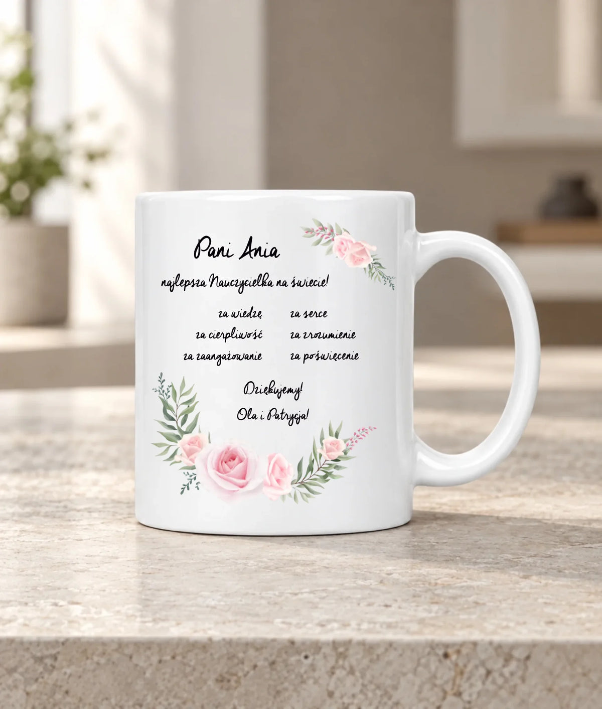 Kubek dla nauczycielki - Podziękowanie - personalizowany