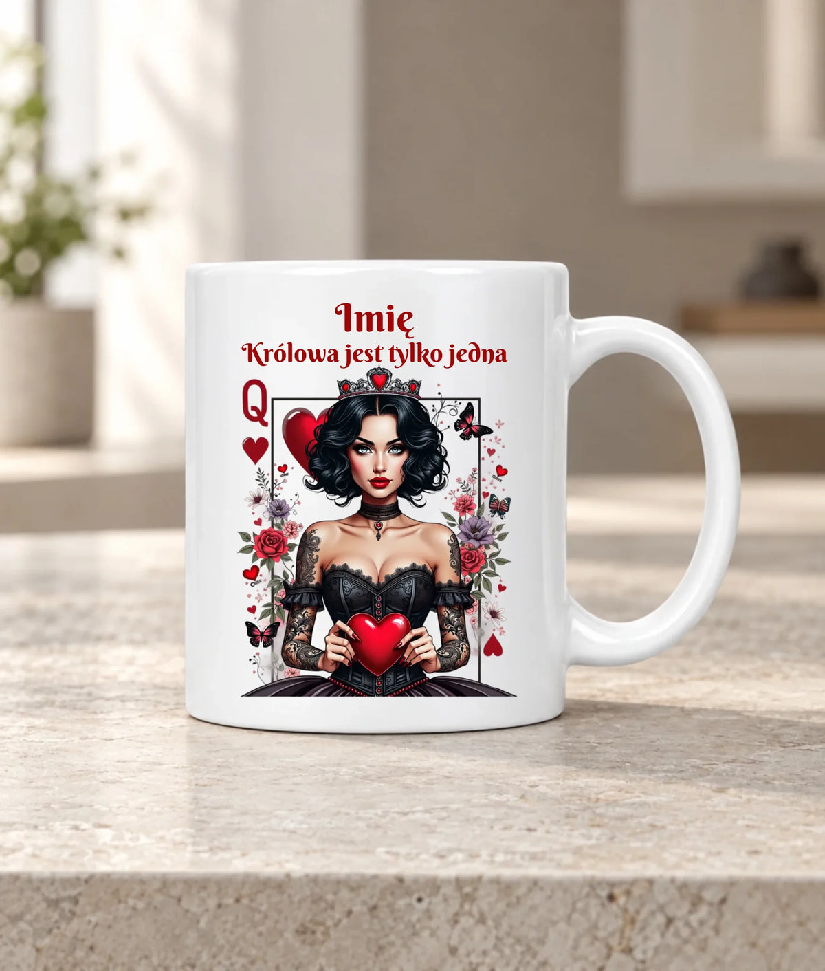 Kubek dla niej - Królowa jest tylko jedna - personalizowany W46