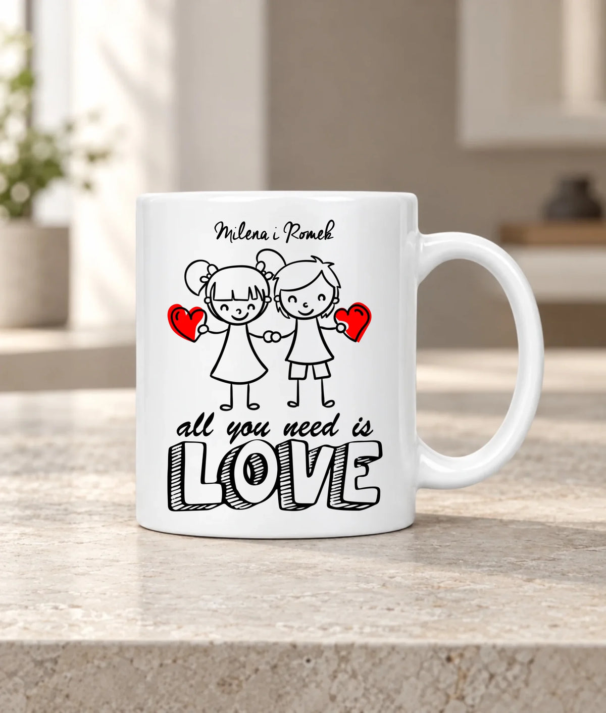 Kubek dla par - All You need is love - personalizowany W13