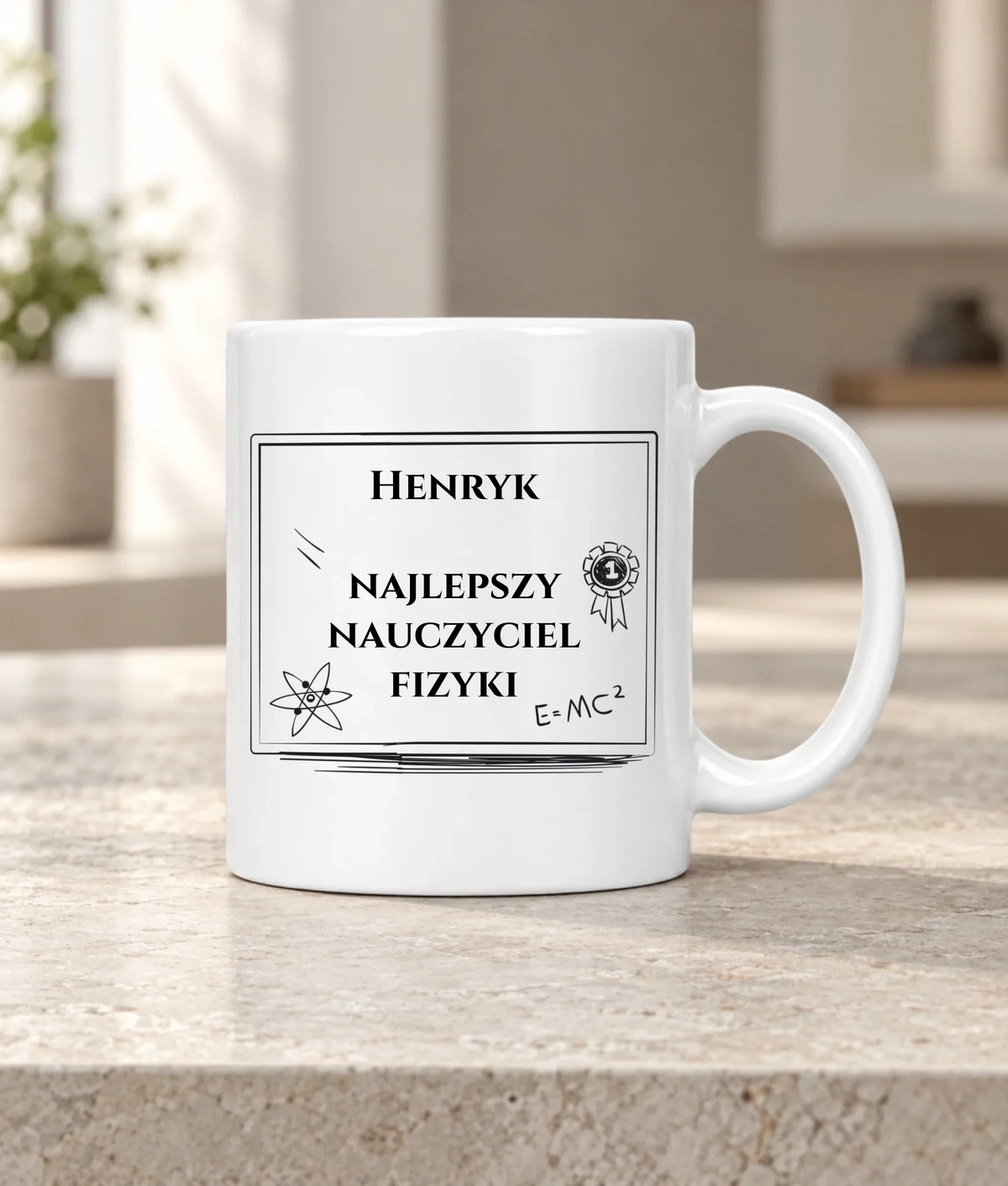 Kubek z imieniem dla nauczyciela lub nauczycielki fizyki N66