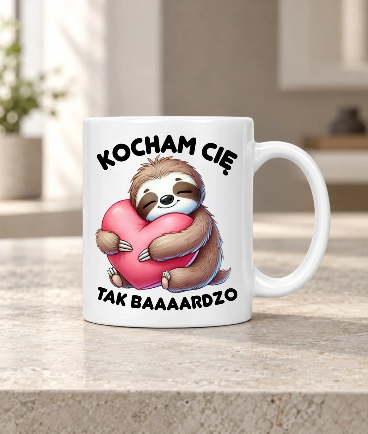Kubek - Leniwiec Kocham Cię tak baaaardzo W16