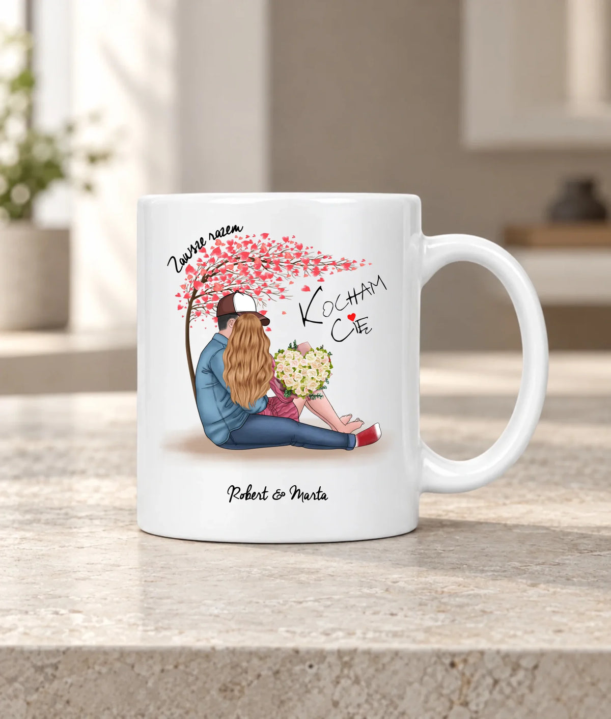 Kubek dla par - Zawsze razem - personalizowany W04