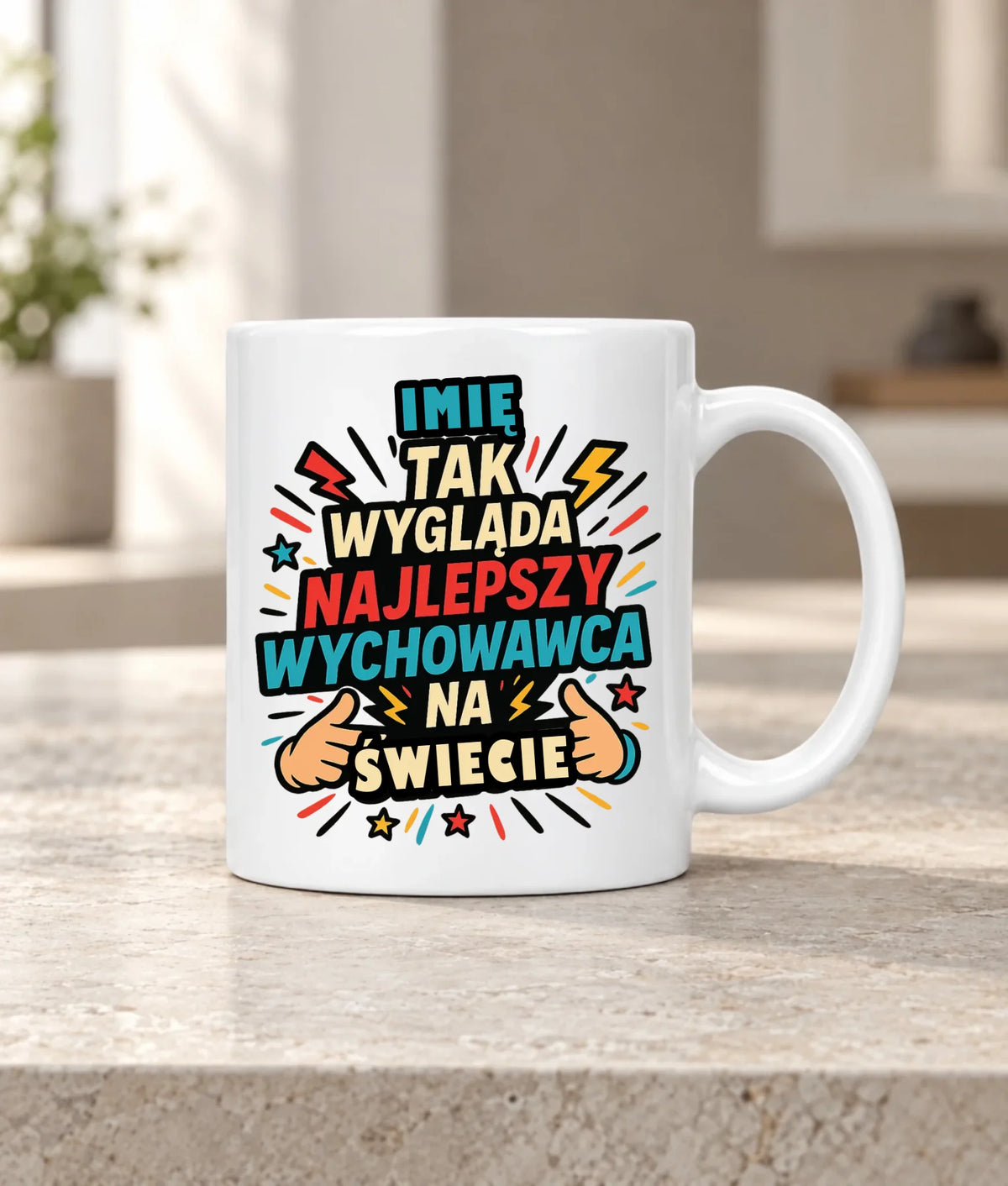 Kubek dla wychowawcy z imieniem Najlepszy Wychowawca N31