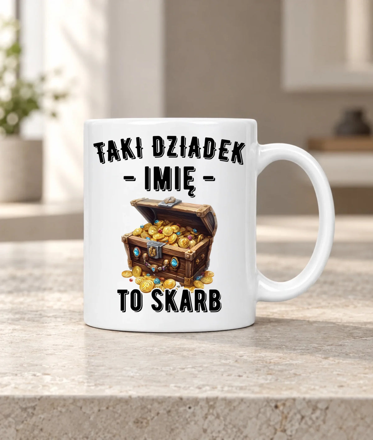 Kubek dla dziadka - Taki dziadek to skarb - personalizowany D19