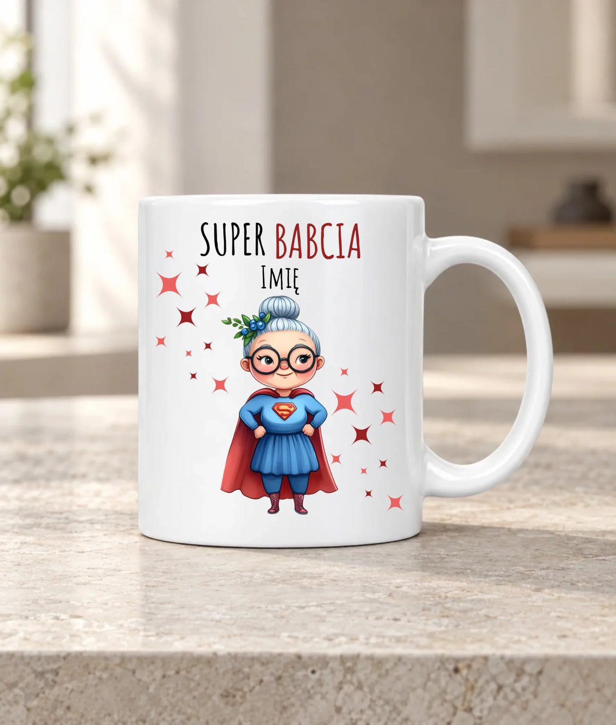 Kubek dla babci - Super Babcia - personalizowany B02