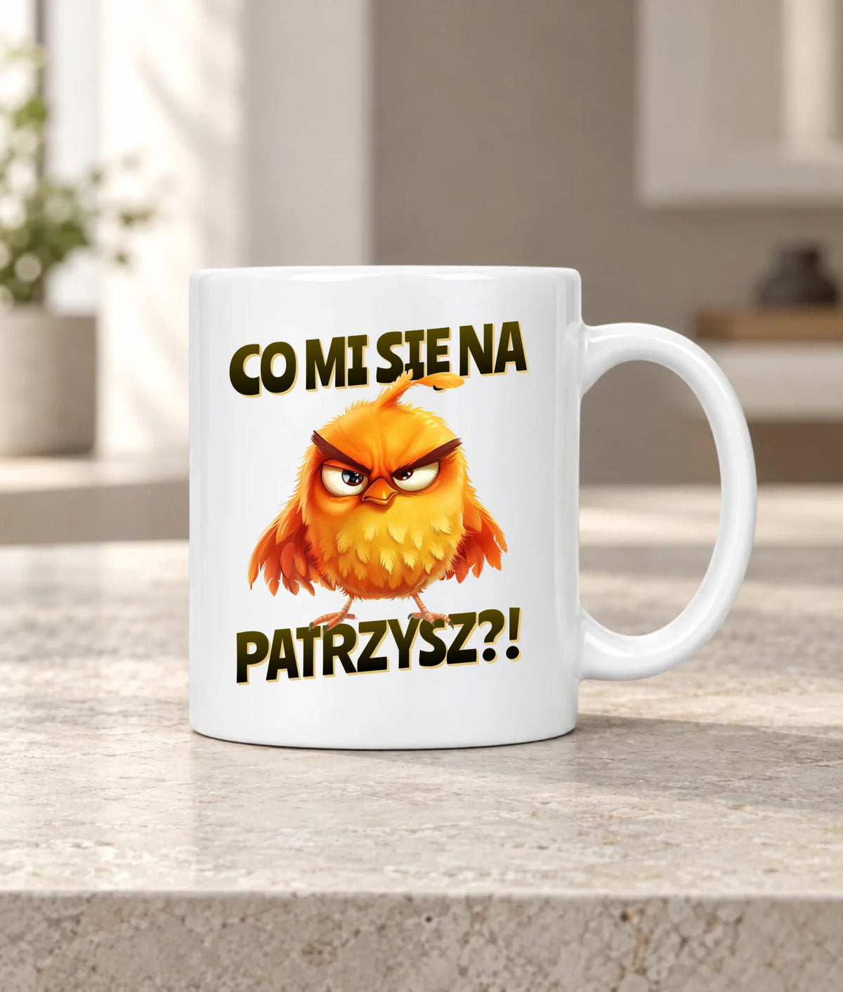 Śmieszny kubek - Prezent dla chłopaka kolegi - Co mi się na ptaka patrzysz DCH24