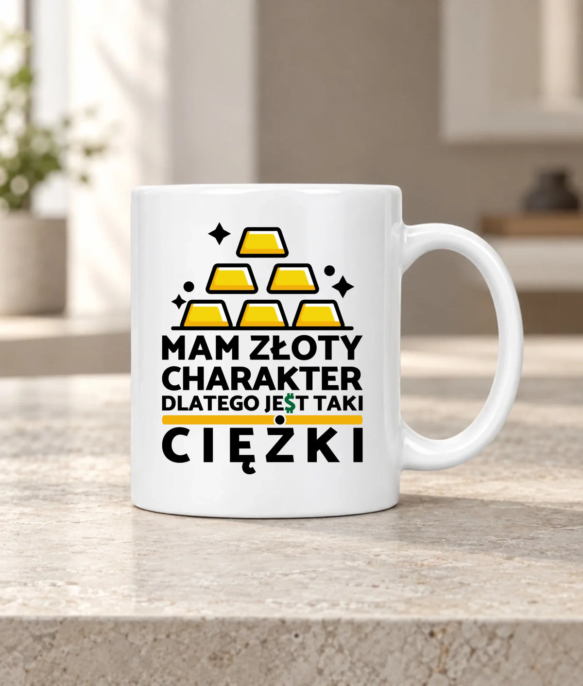 Kubek - prezent dla chłopaka - Złoty charakter DCH16