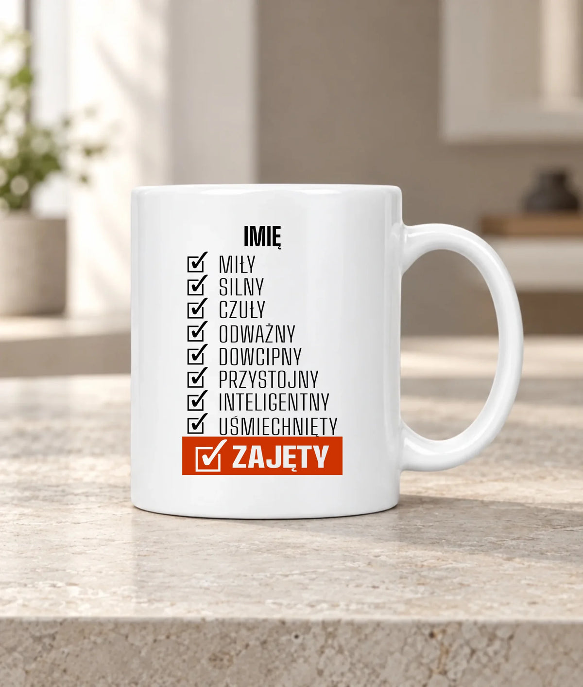 Kubek - Zajęty prezent dla chłopaka męża narzeczonego - personalizowany DCH05