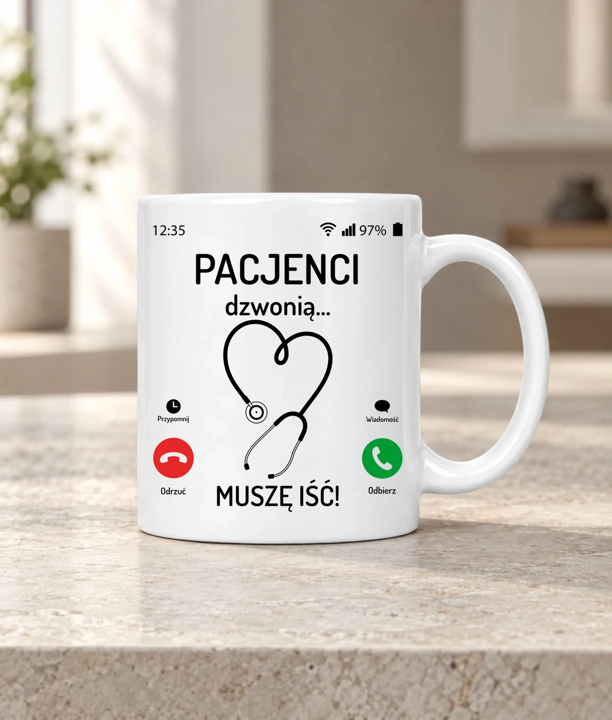 Kubek dla lekarza - Pacjenci dzwonią muszę iść ZL06