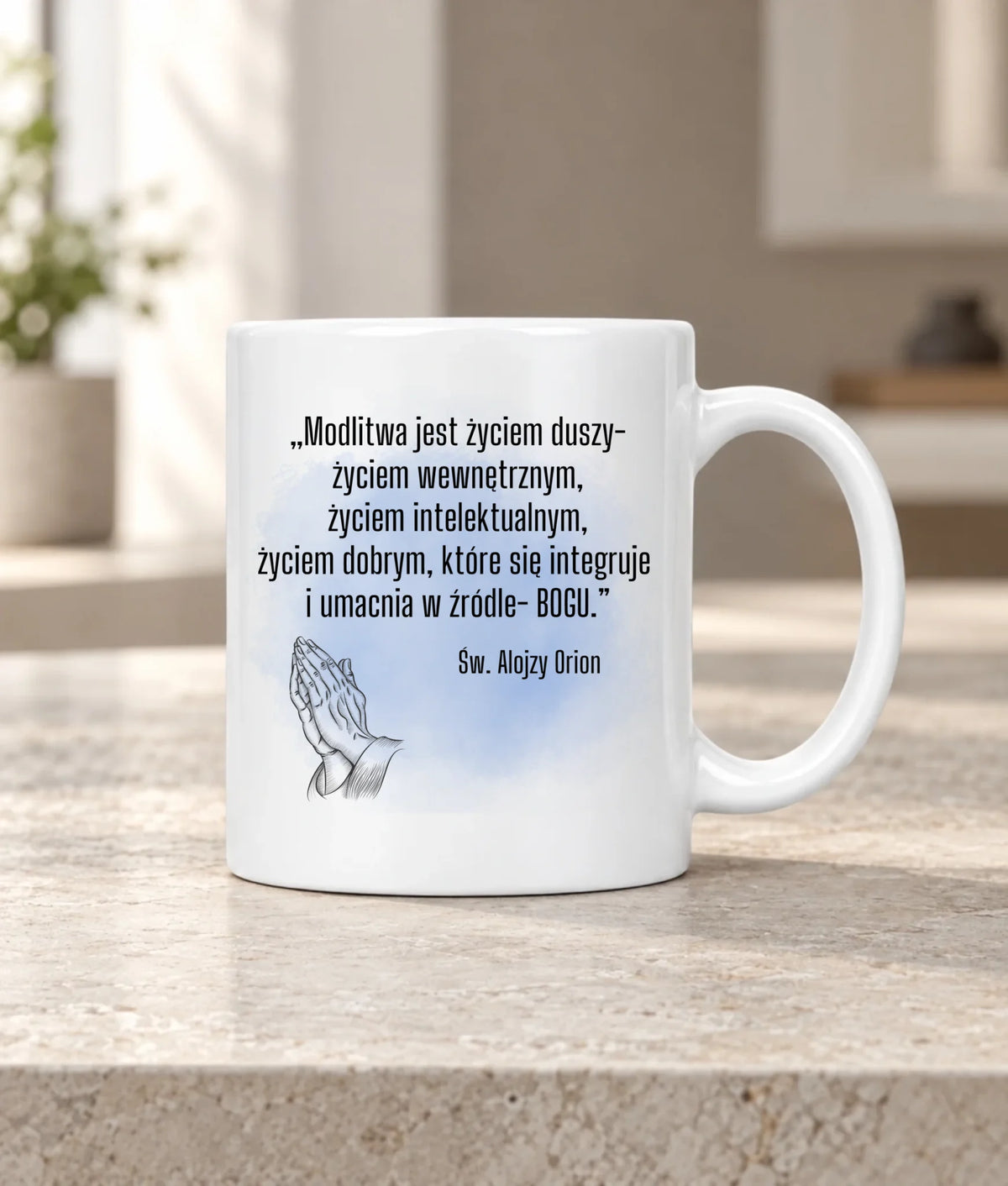 Kubek chrześcijański - Modlitwa jest życiem duszy św. Alojzy Orion DU02