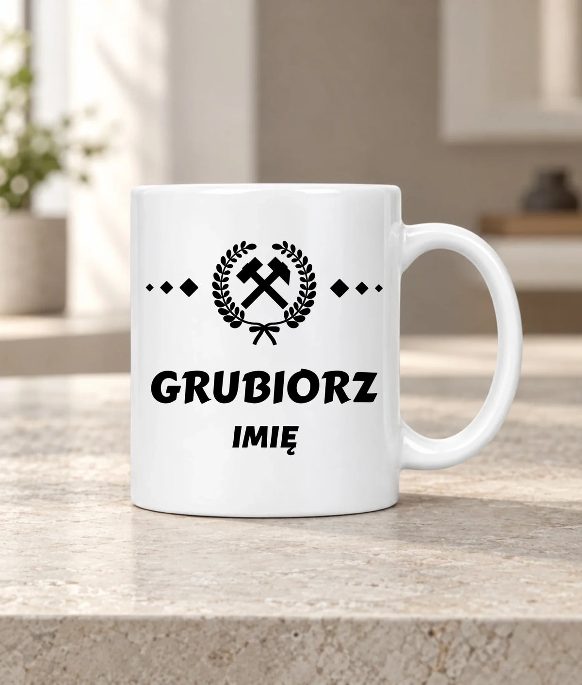 Kubek z imieniem dla górnika - Grubiorz