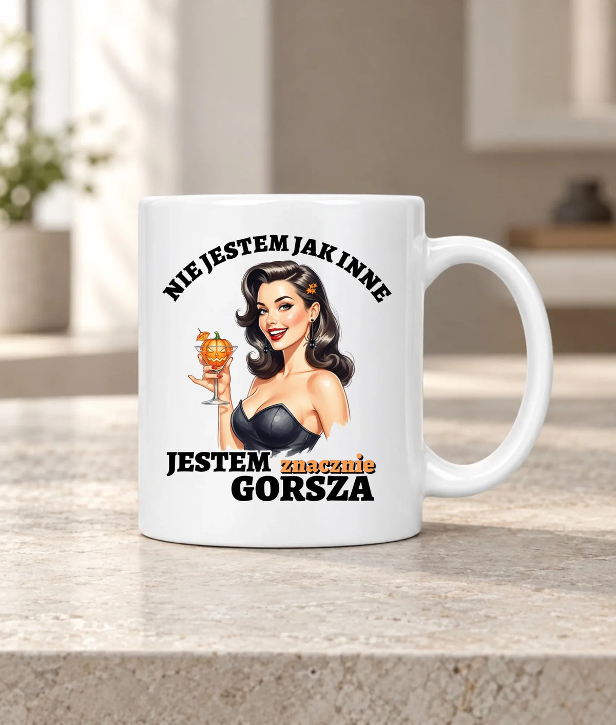 Kubek damski halloweenowy - Nie jestem jak inne HL24