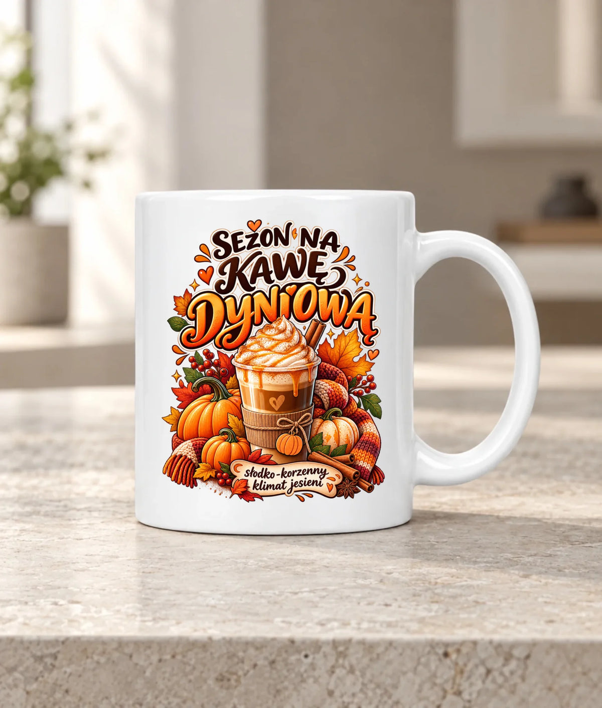 Kubek jesienny - Sezon na kawę dyniową