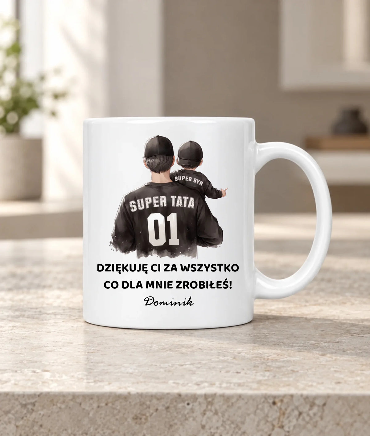 Kubek dla taty od syna - Dziękuję Ci Tato - personalizowany DT14