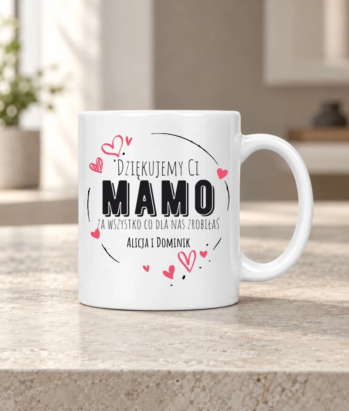 Kubek dla mamy - Dziękujemy Ci Mamo - personalizowany DM43