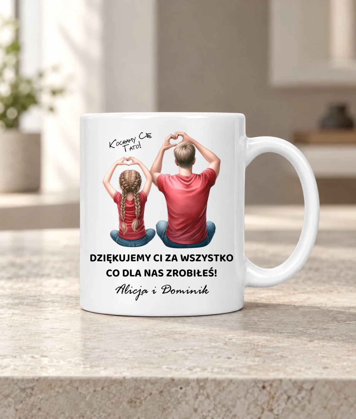Kubek dla taty od dzieci - Dziękujemy Ci Tato - personalizowany DT14