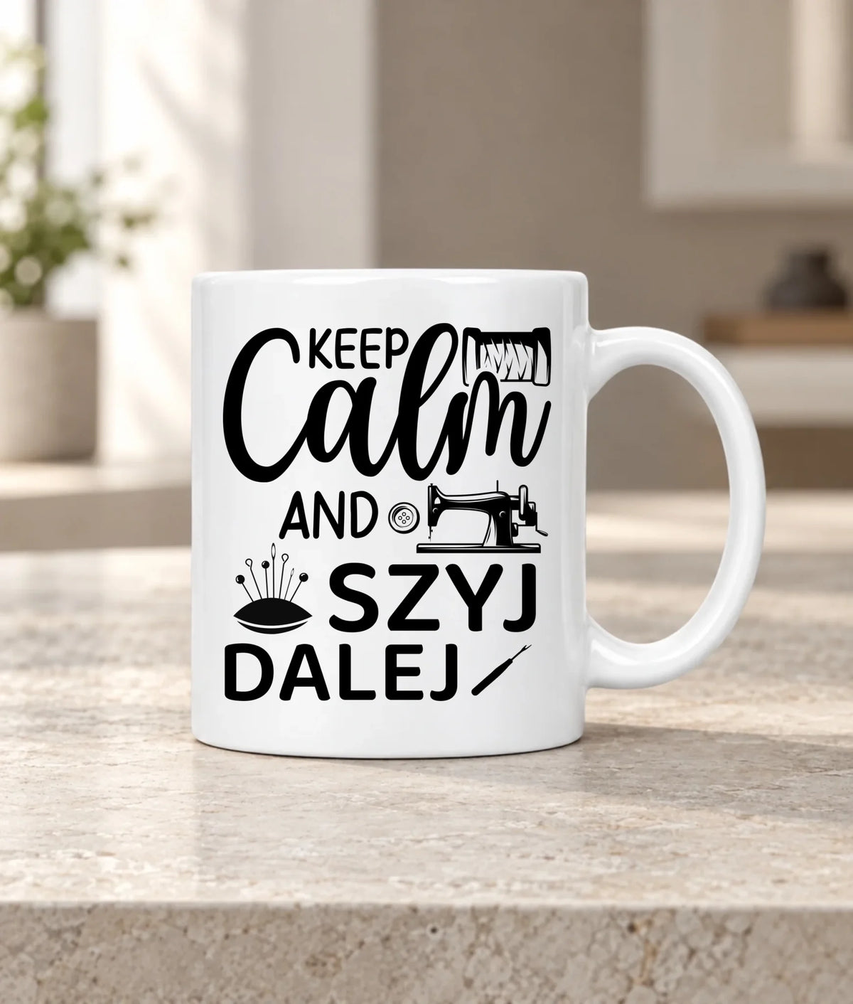 Kubek szyciowy dla krawcowej – KEEP CALM and SZYJ DALEJ HS31