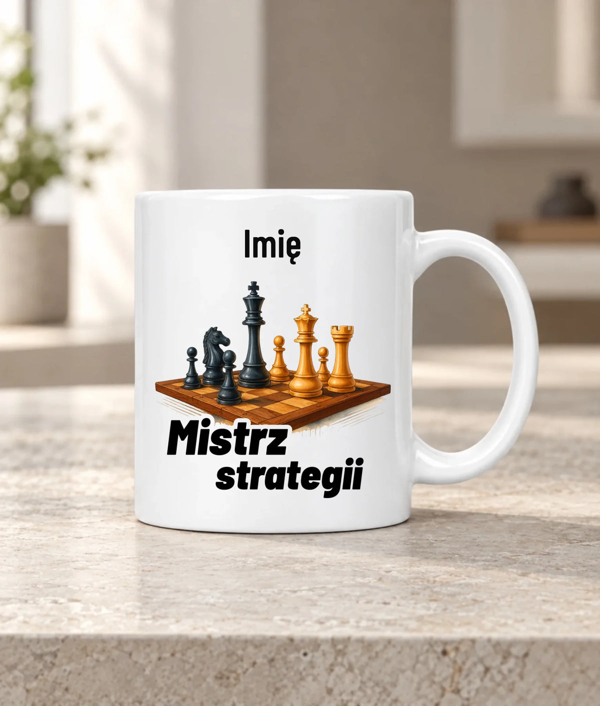 Kubek dla szachisty - Mistrz strategii - personalizowany HSZ11