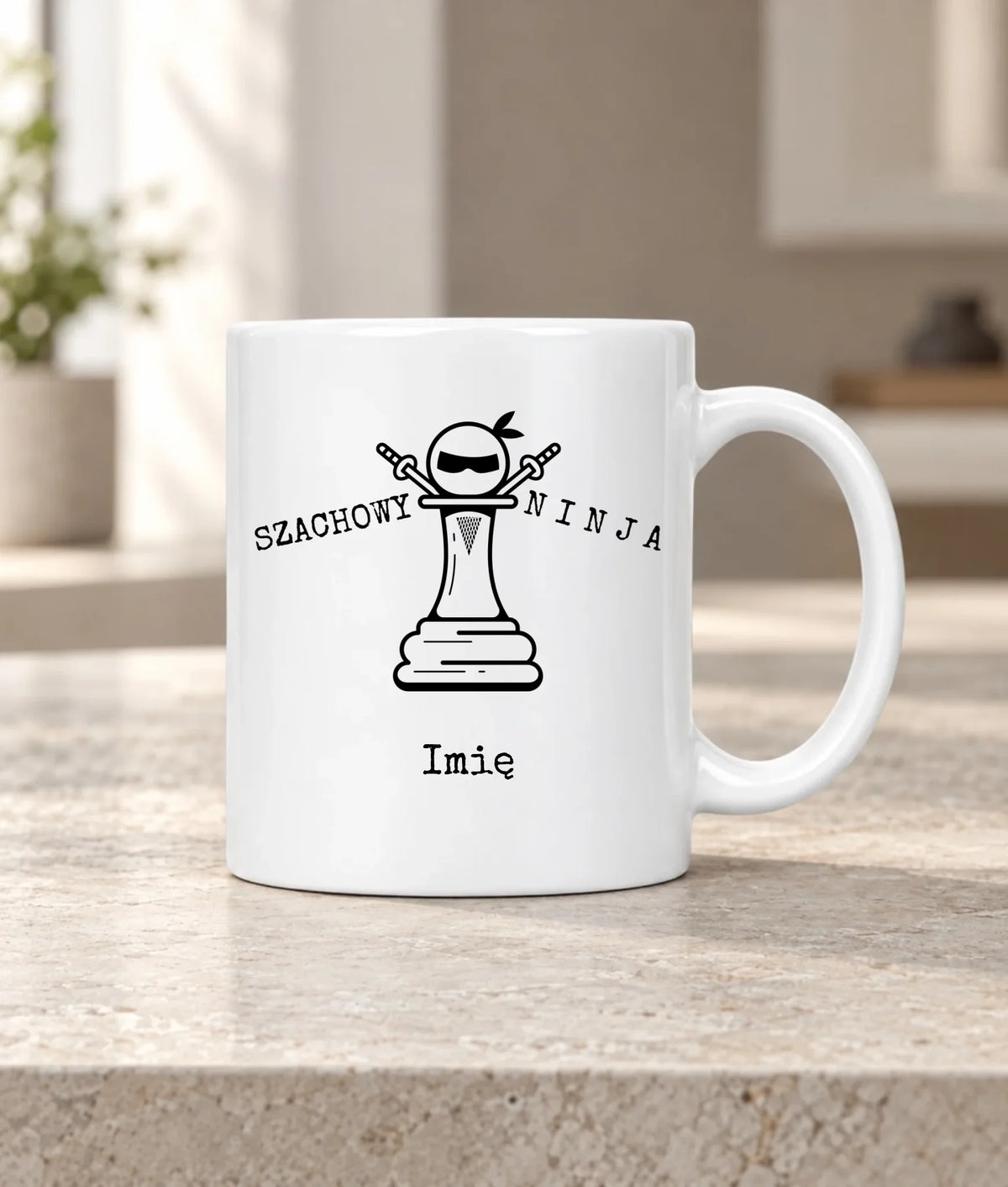 Kubek dla szachisty - Szachowy ninja - personalizowany HSZ01