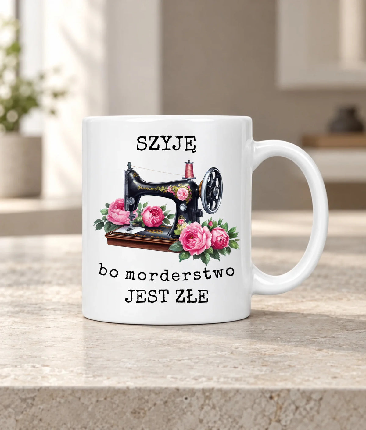 Kubek szyciowy dla krawcowej – Szyję, bo morderstwo jest złe HS14