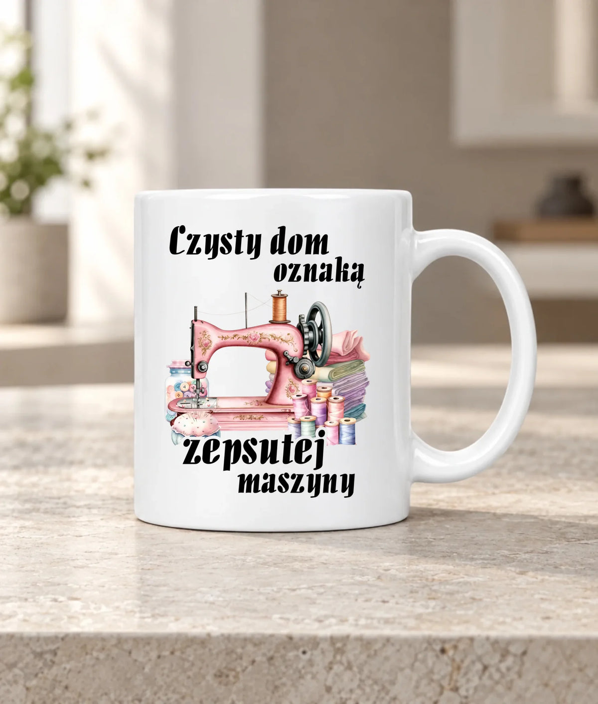 Kubek szyciowy dla krawcowej – Czysty dom oznaką zepsutej maszyny HS15
