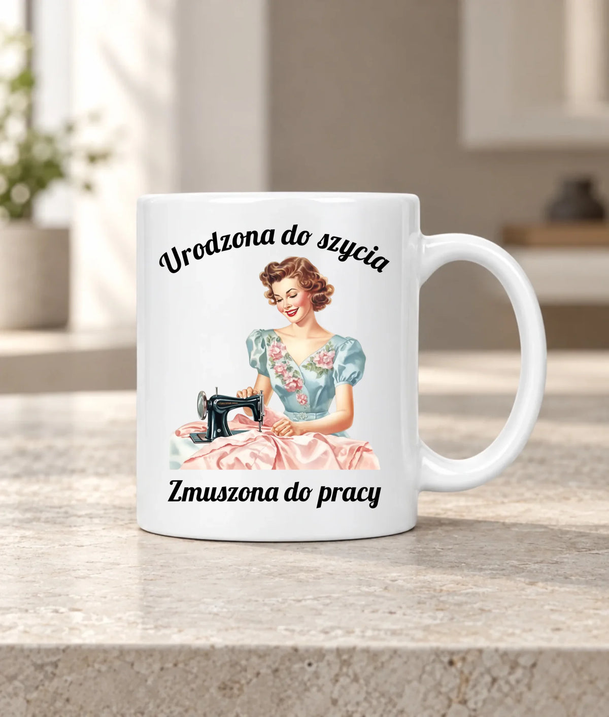 Kubek szyciowy dla krawcowej – Urodzona do szycia HS18