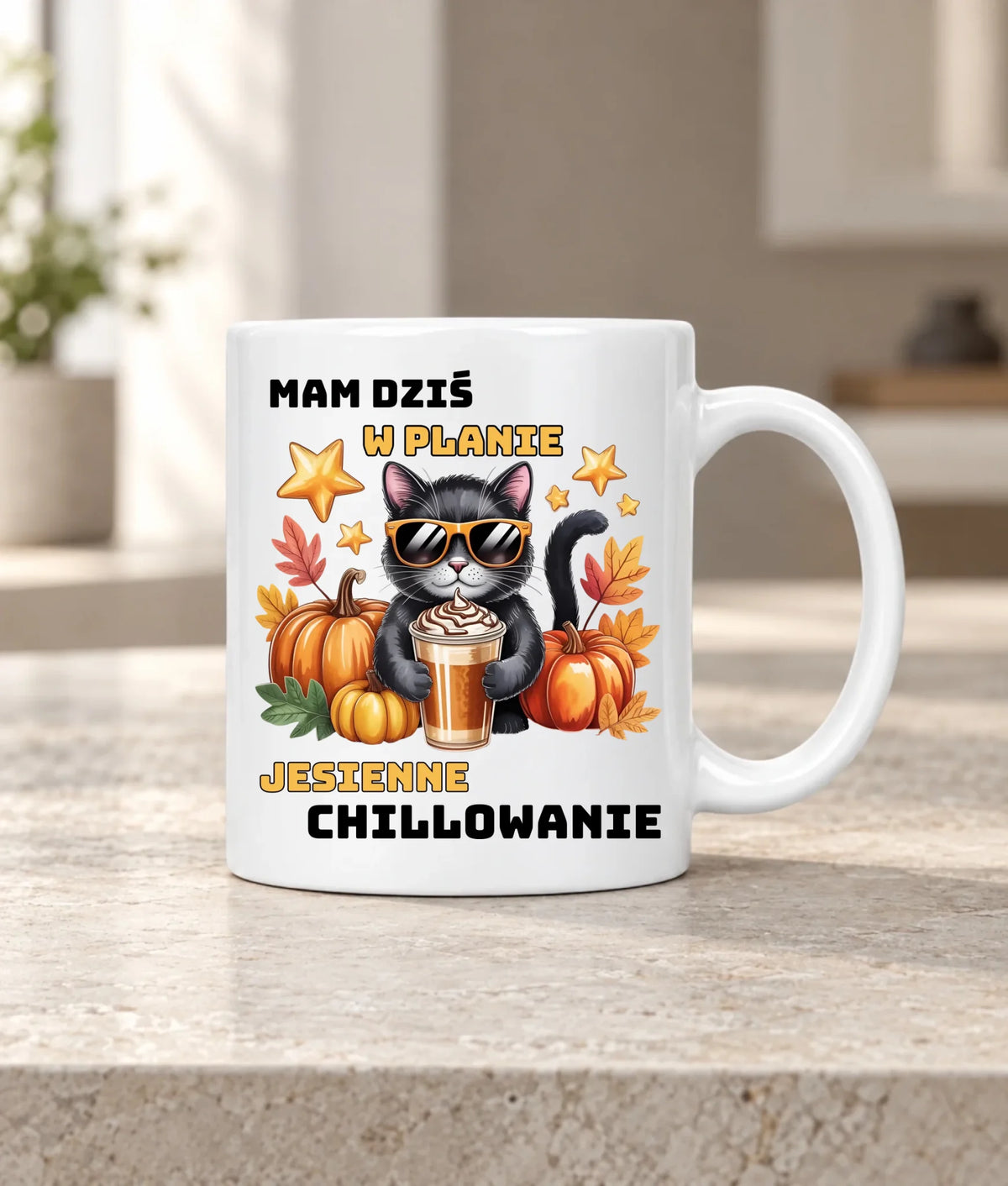 Kubek jesienny - Mam dziś w planie jesienne chillowanie JS34