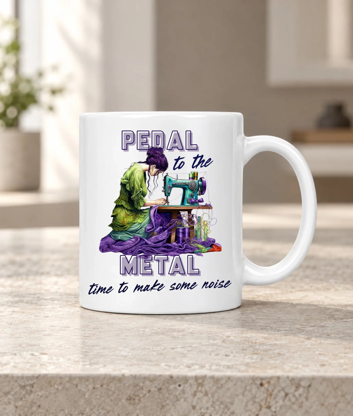 Kubek szyciowy - prezent dla krawcowej - PEDAL METAL HS01