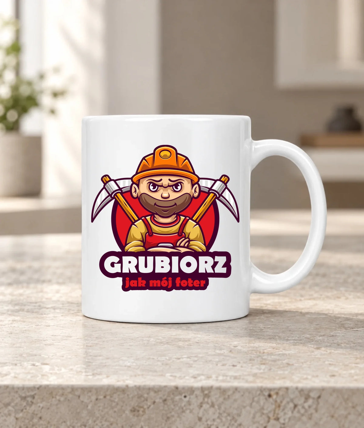 Kubek dla górnika - Grubiorz jak mój foter