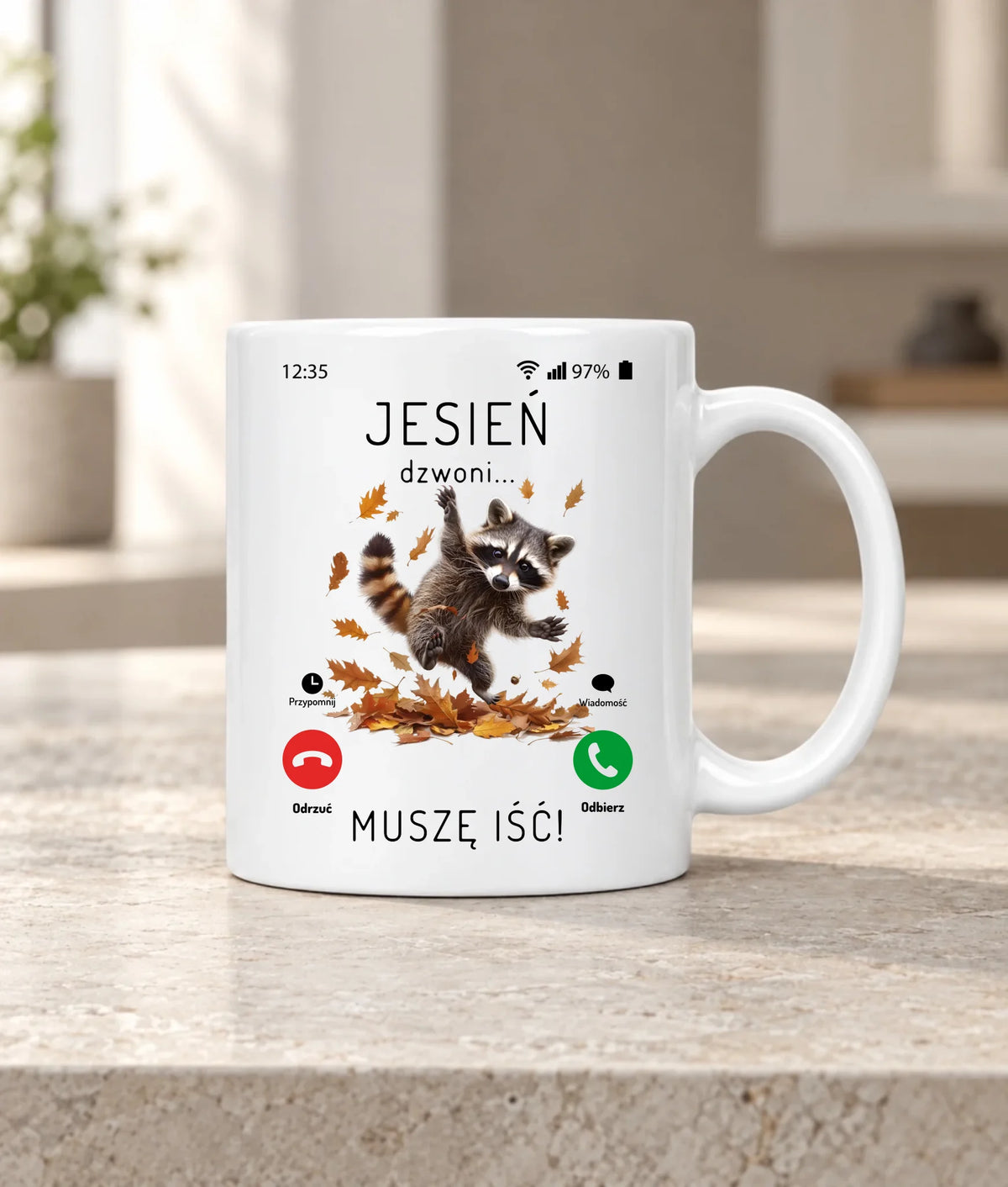 Kubek jesienny - Jesień dzwoni muszę iść JS18