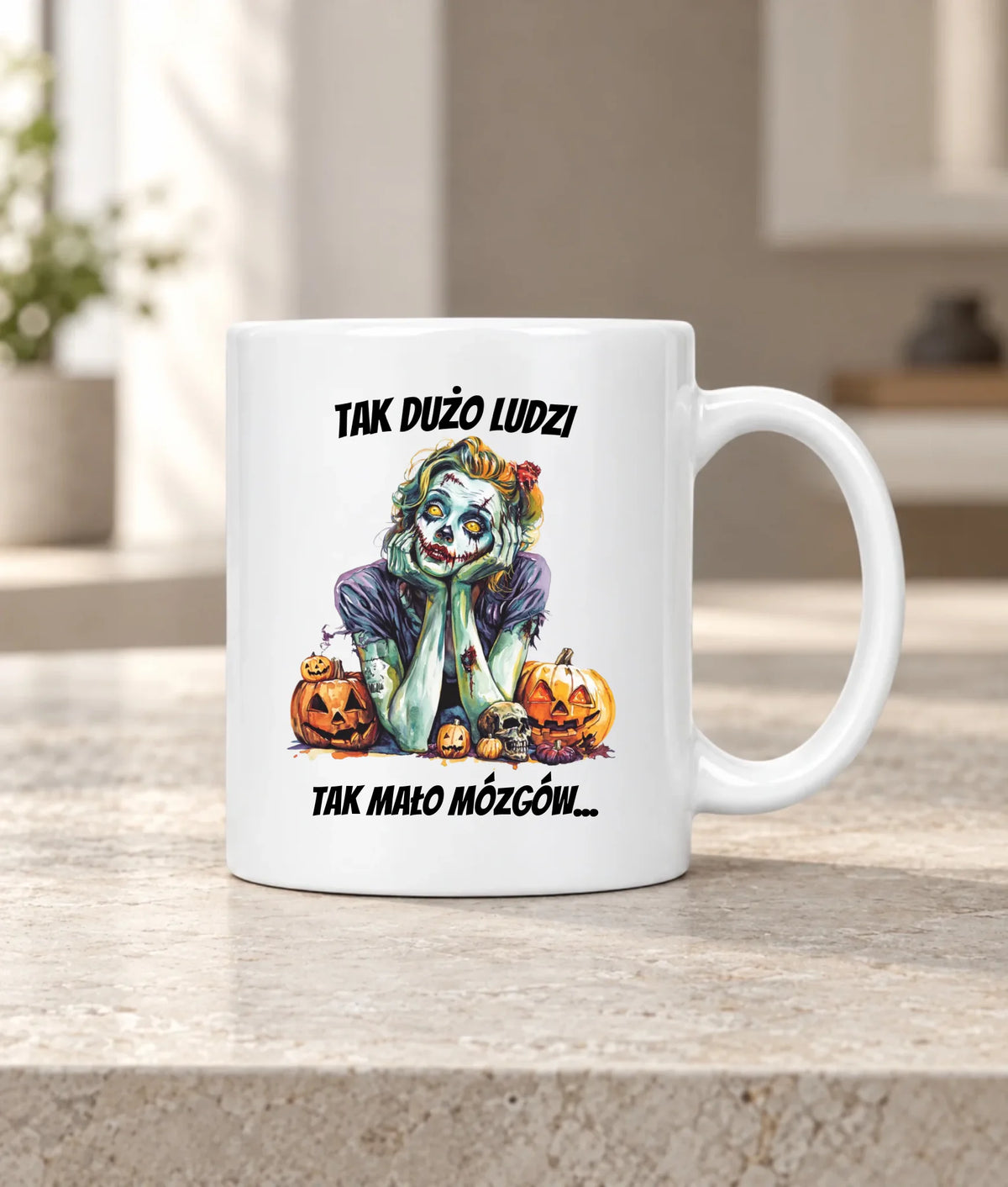 Kubek na Halloween - Zombie - Tak mało mózgów HL31