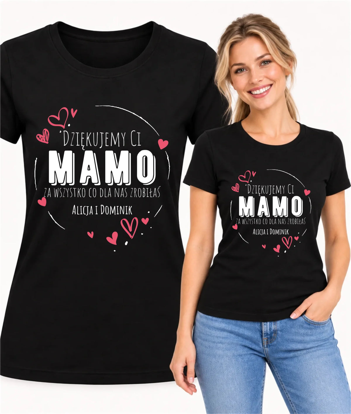 Koszulka dla mamy - Dziękujemy Ci Mamo - personalizowana DM43