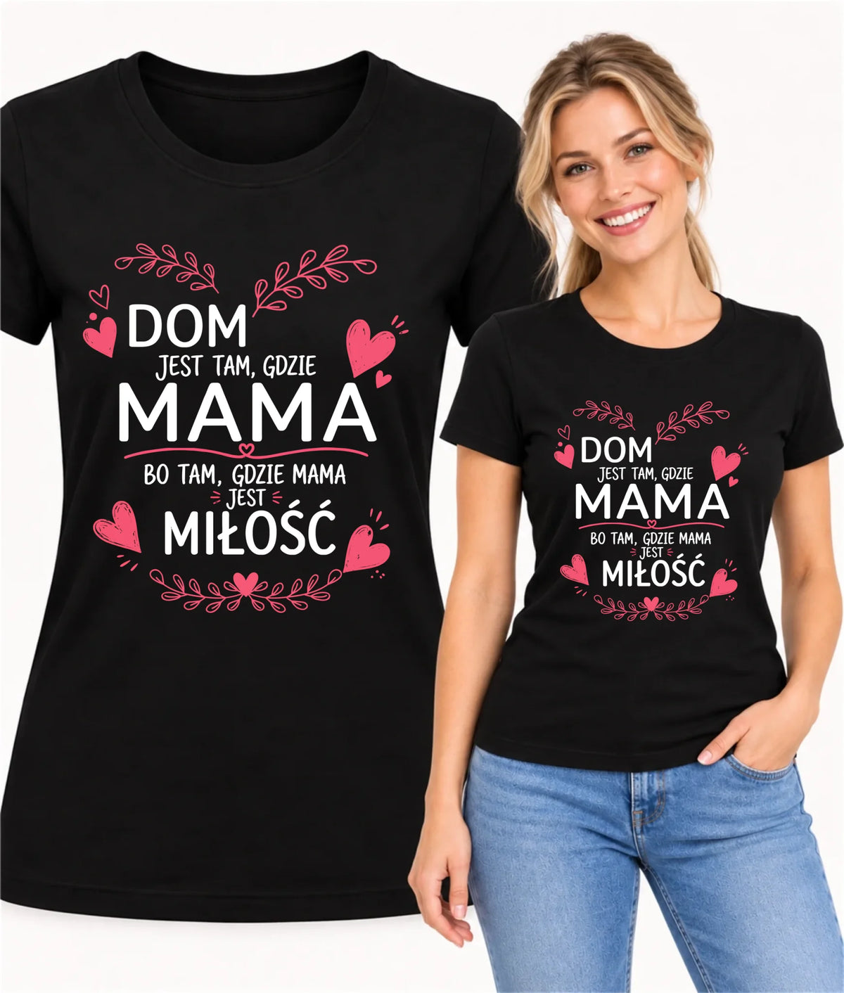 Koszulka dla mamy - Dom jest tam gdzie mama DM31