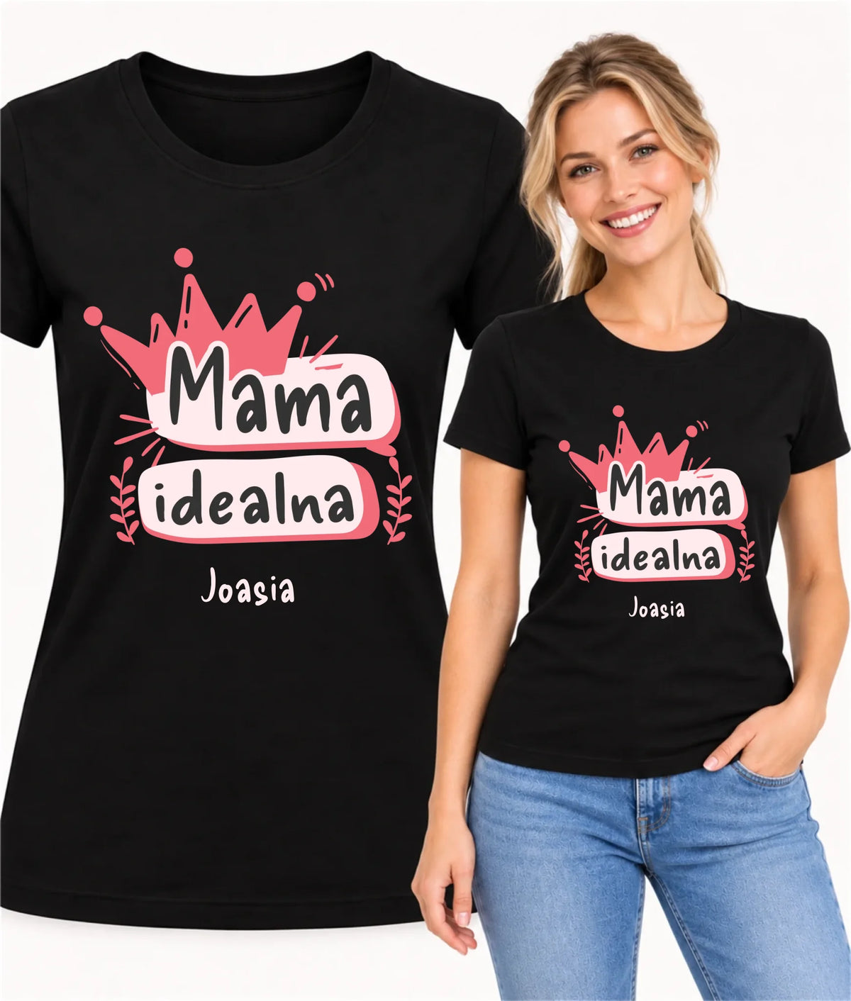 Koszulka dla mamy - Mama idealna - personalizowana DM23