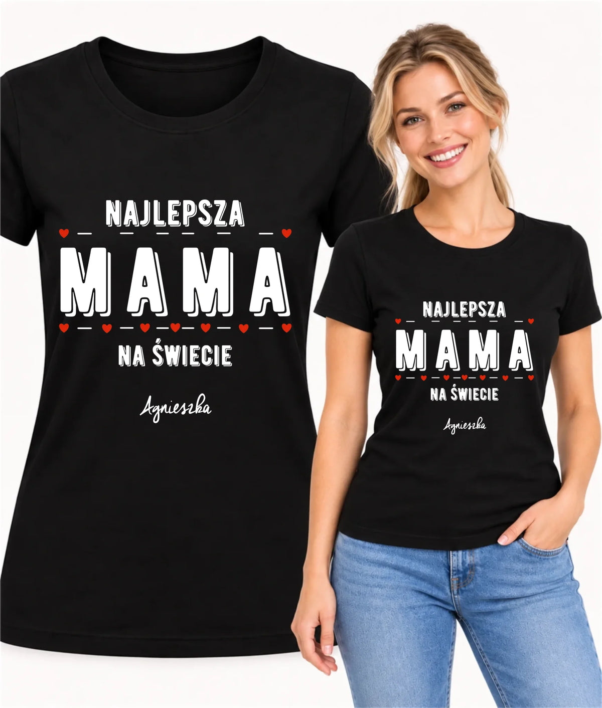 Koszulka z imieniem dla mamy - Najlepsza mama - personalizowana DM22