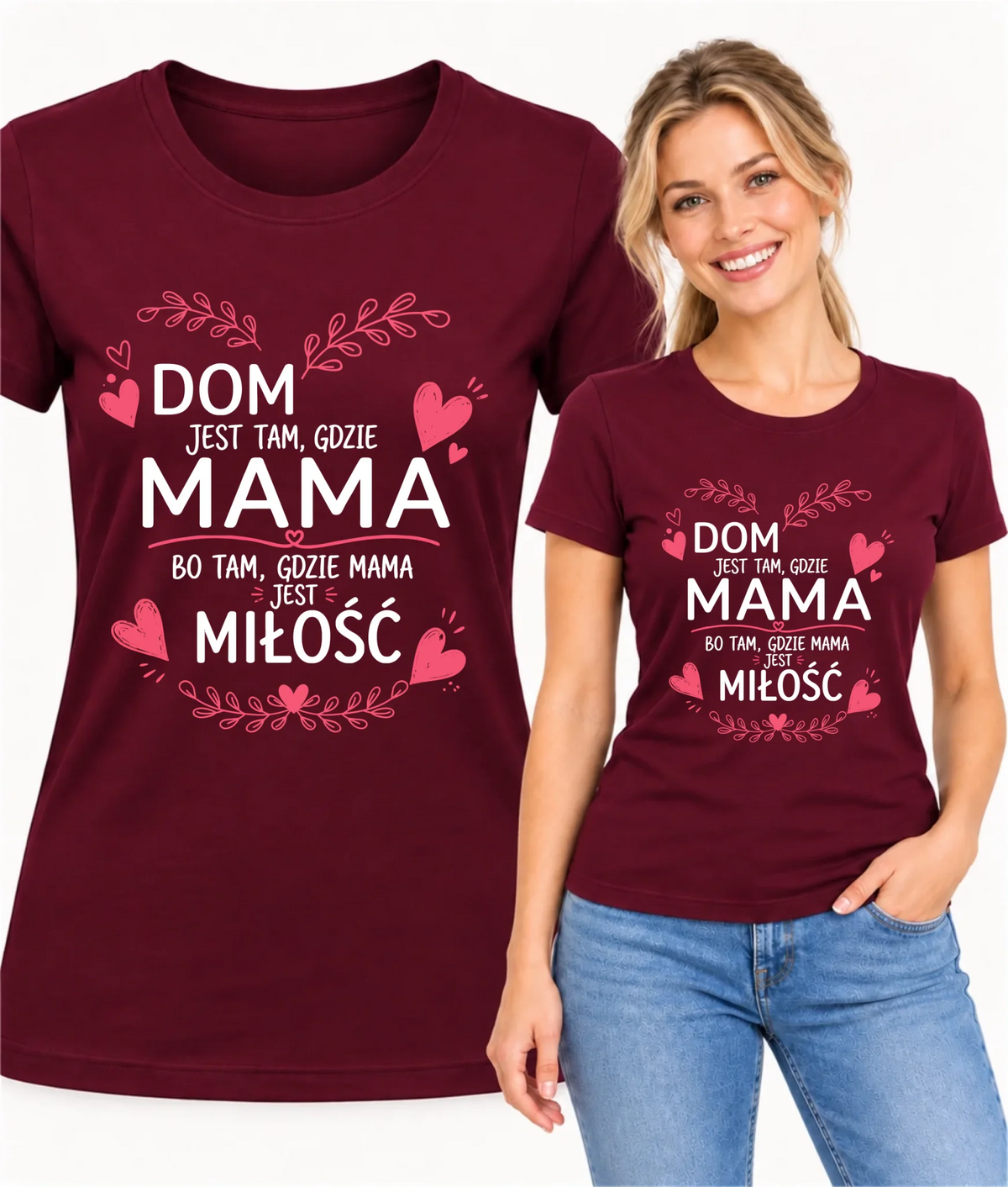 Koszulka dla mamy - Dom jest tam gdzie mama DM31