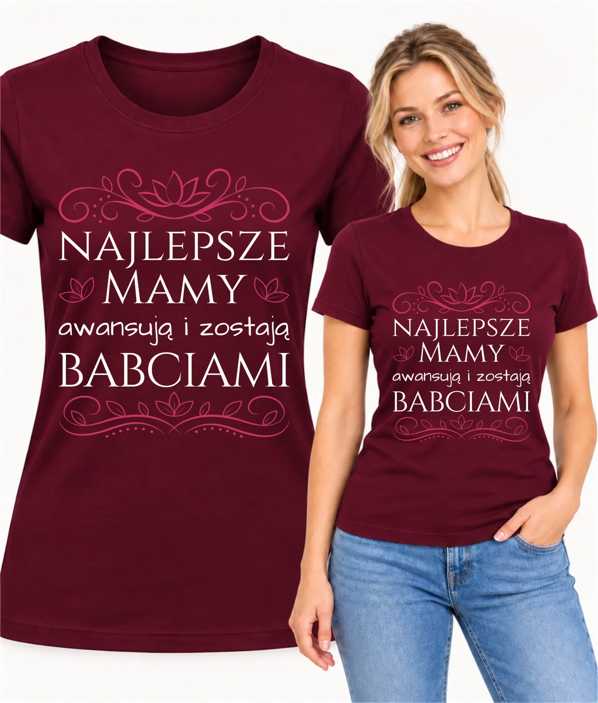 Koszulka dla mamy - przyszłej babci - Najlepsze mamy awansują i zostają babciami DM26