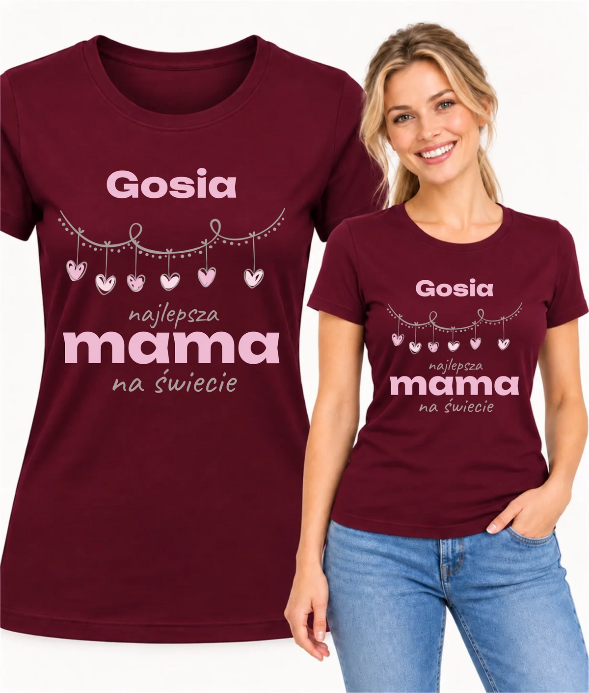Koszulka dla mamy - Najlepsza Mama - personalizowana DM27