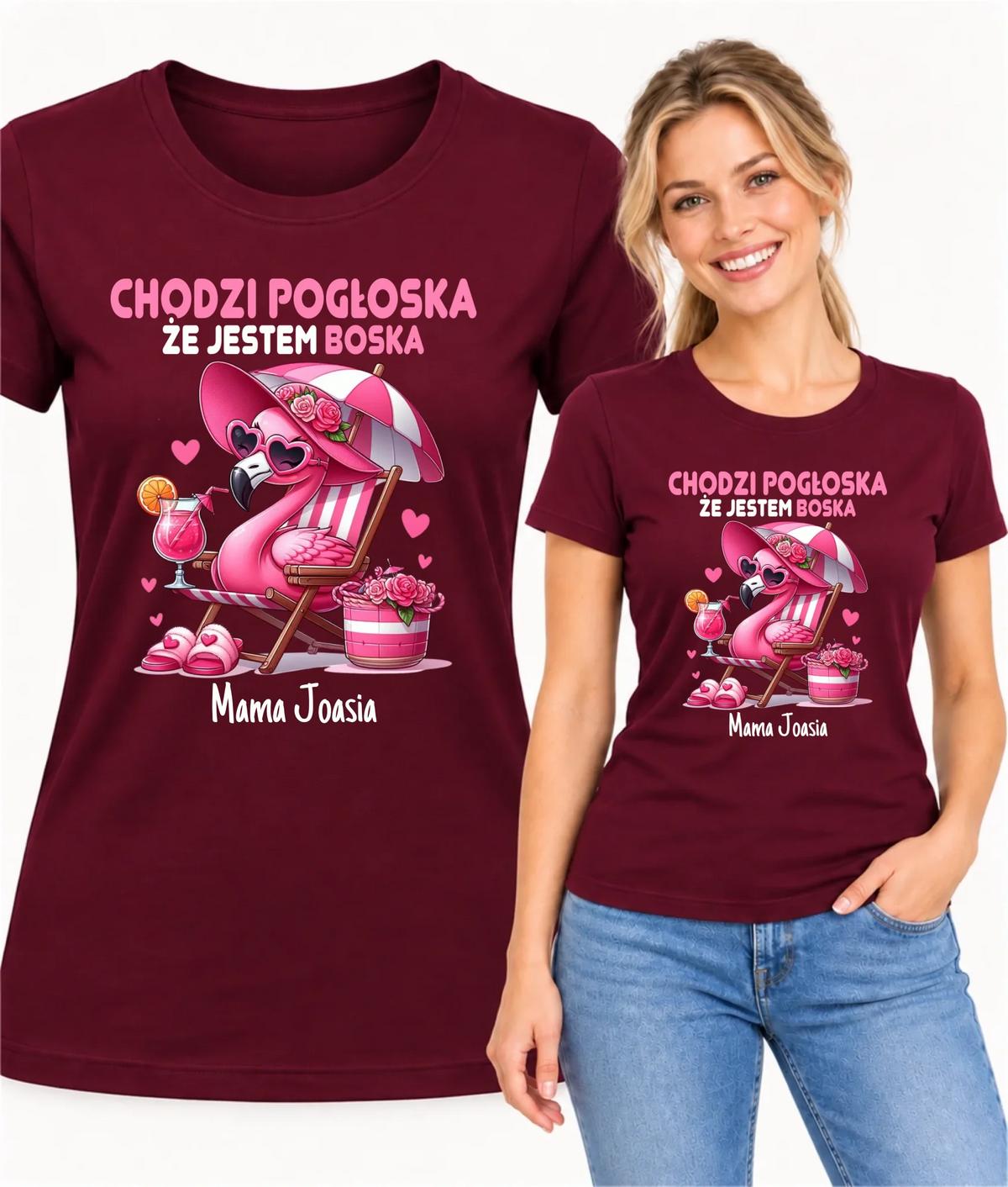 Koszulka dla mamy - Chodzi pogłoska, że jestem boska - personalizowana DM14