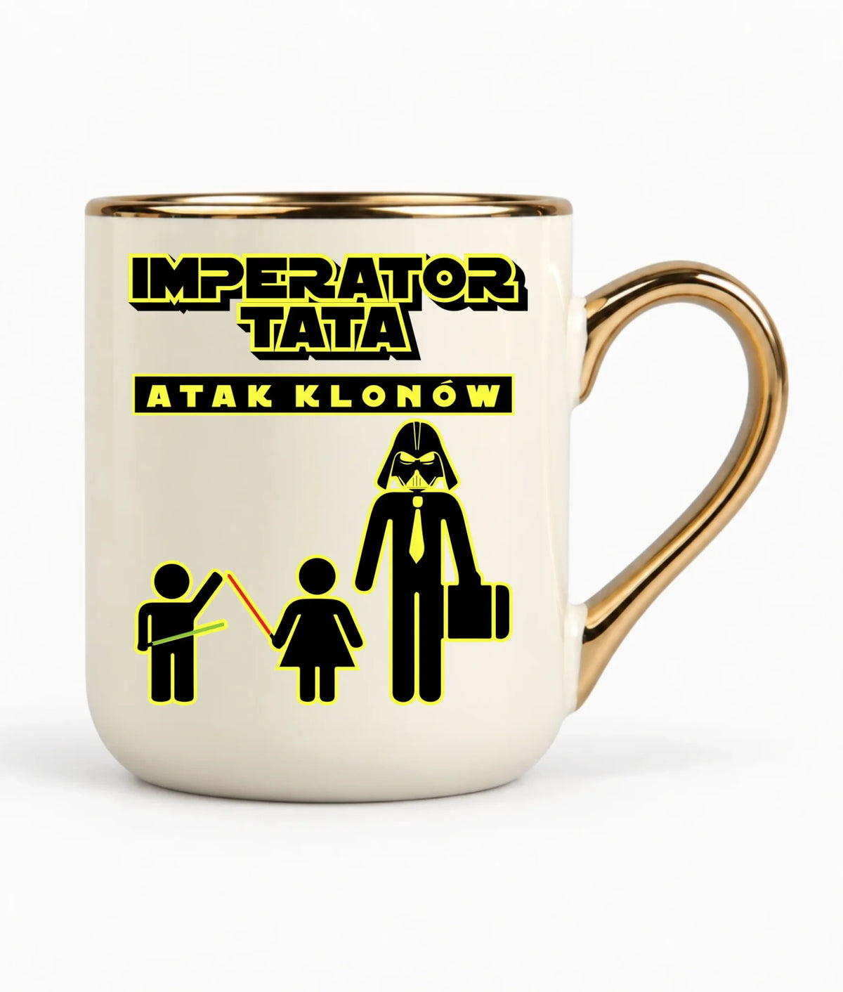 Imperator tata atak klonów | Kubek elegant prezent dla taty bliźniaków DT63