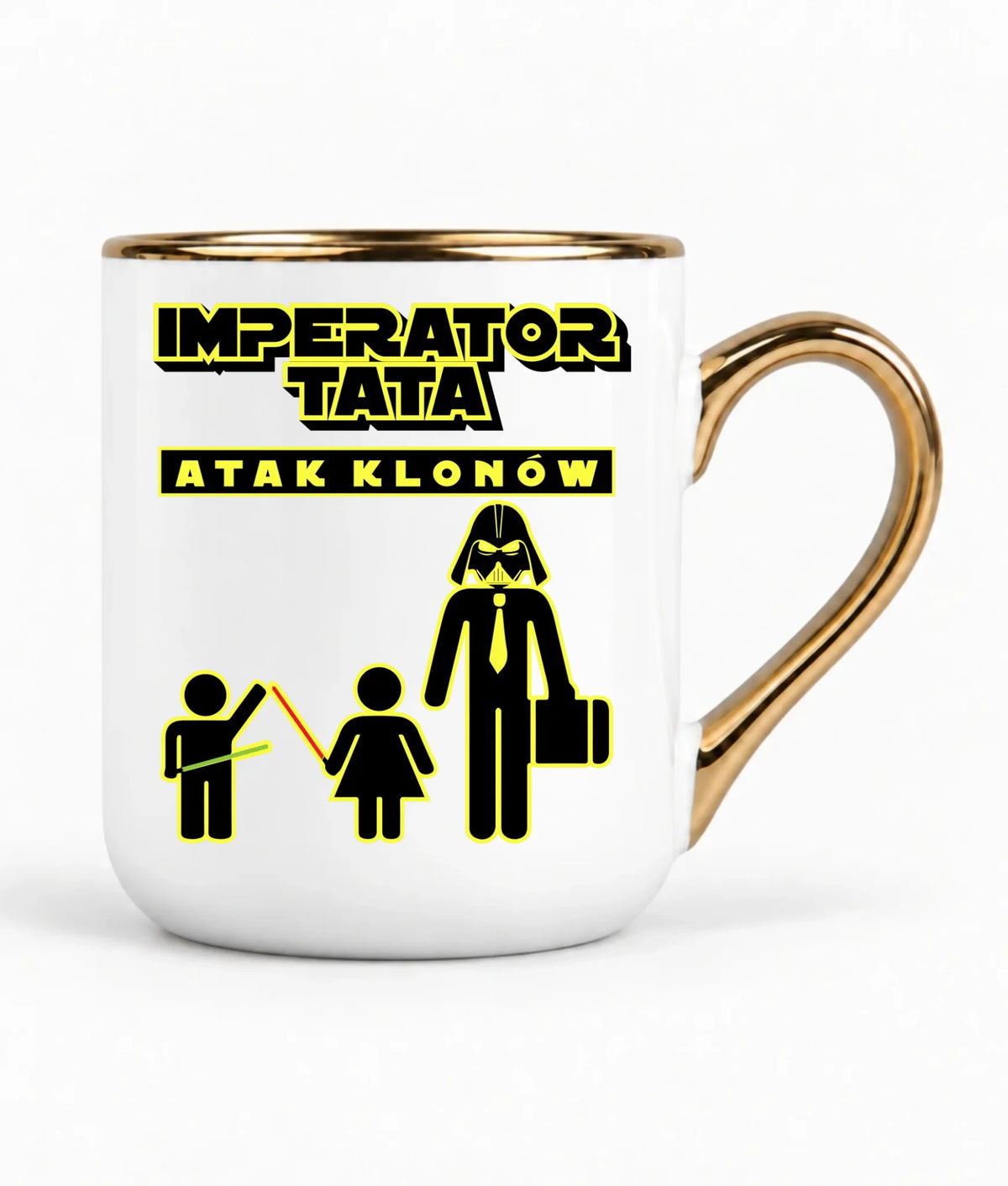 Imperator tata atak klonów | Kubek elegant prezent dla taty bliźniaków DT63