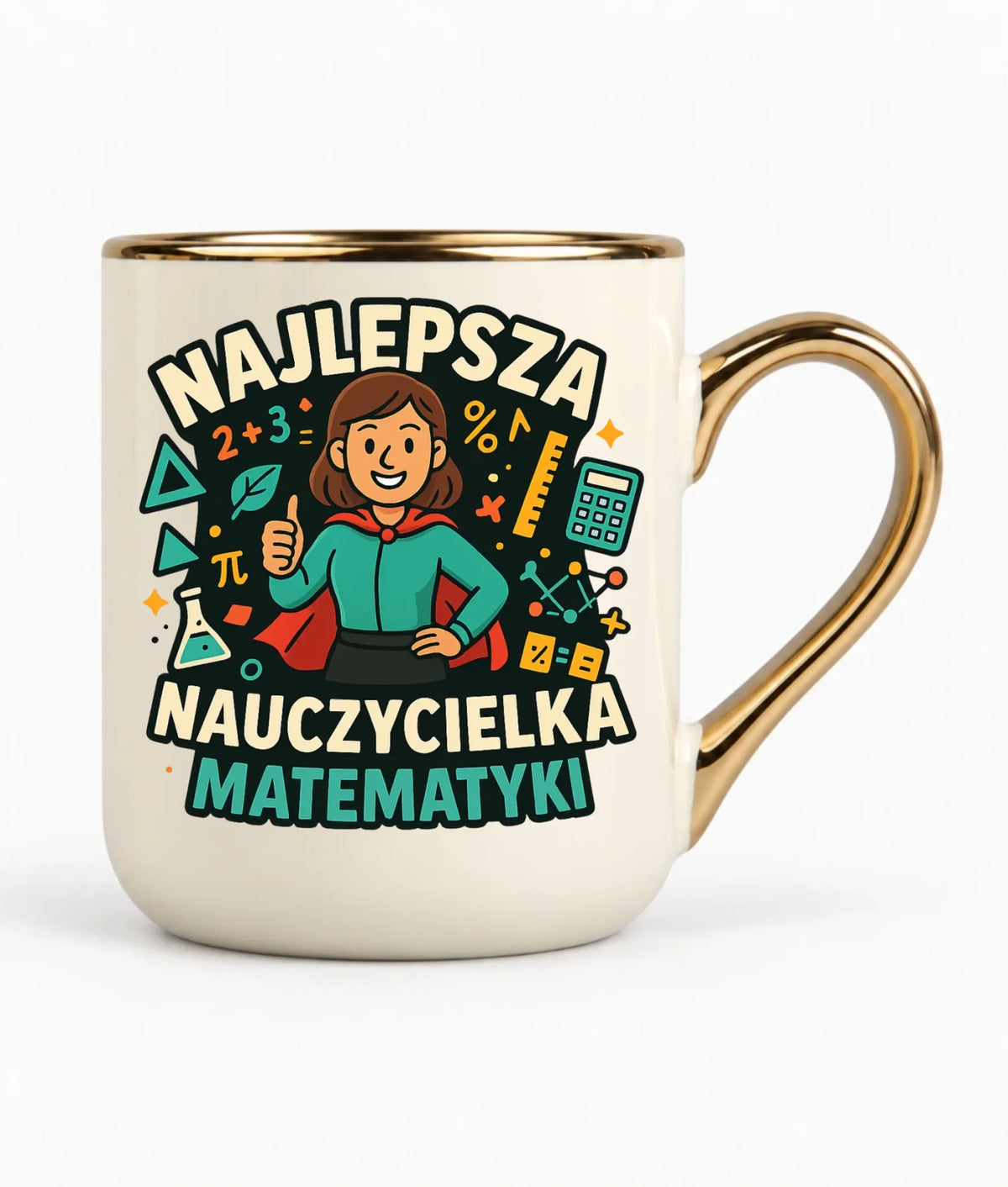 Najlepsza nauczycielka matematyki | Kubek elegant prezent nauczyciel N46