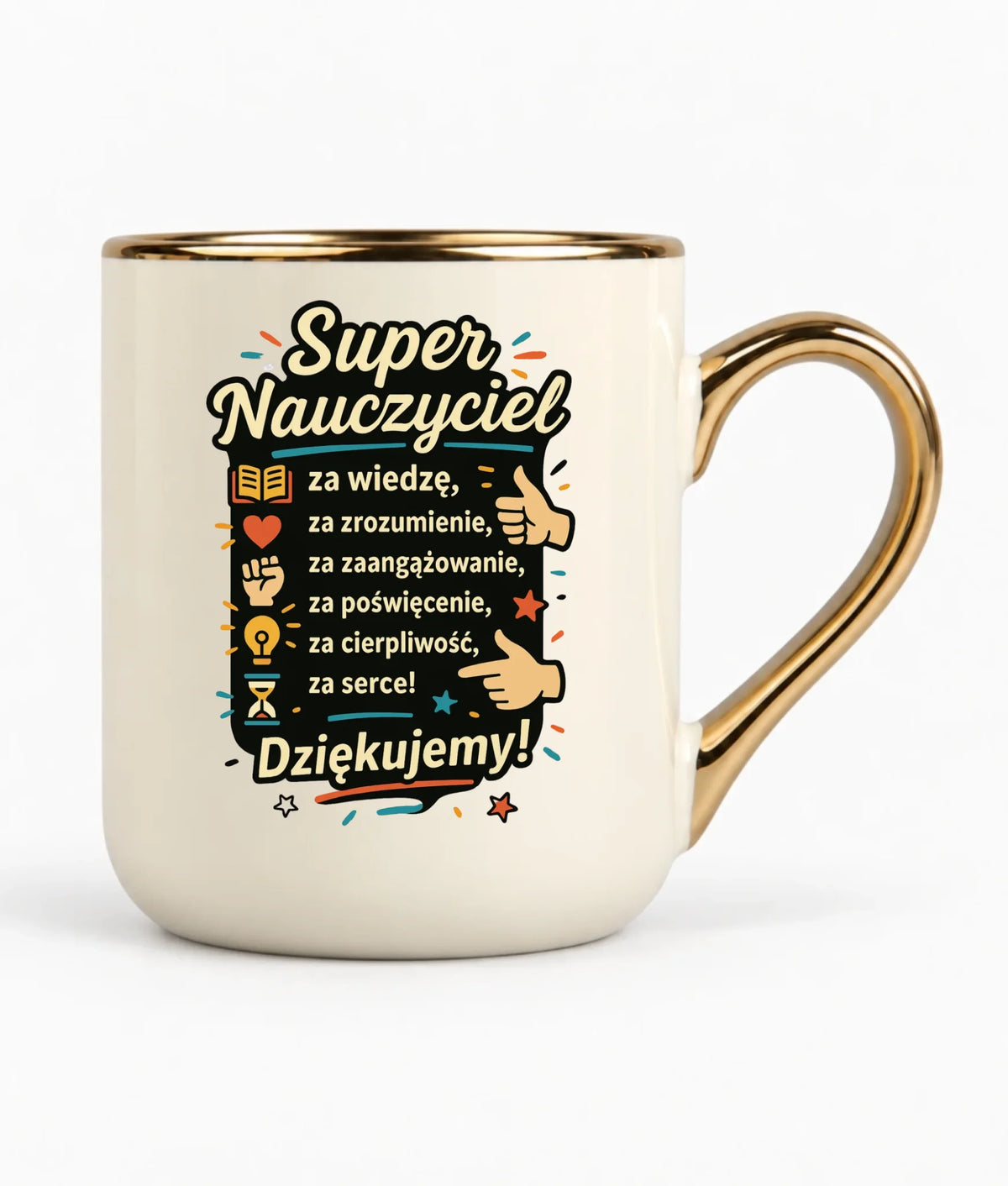 Super Nauczyciel Podziękowanie | Kubek elegant prezent na Zakończenie Roku Szkolnego N32