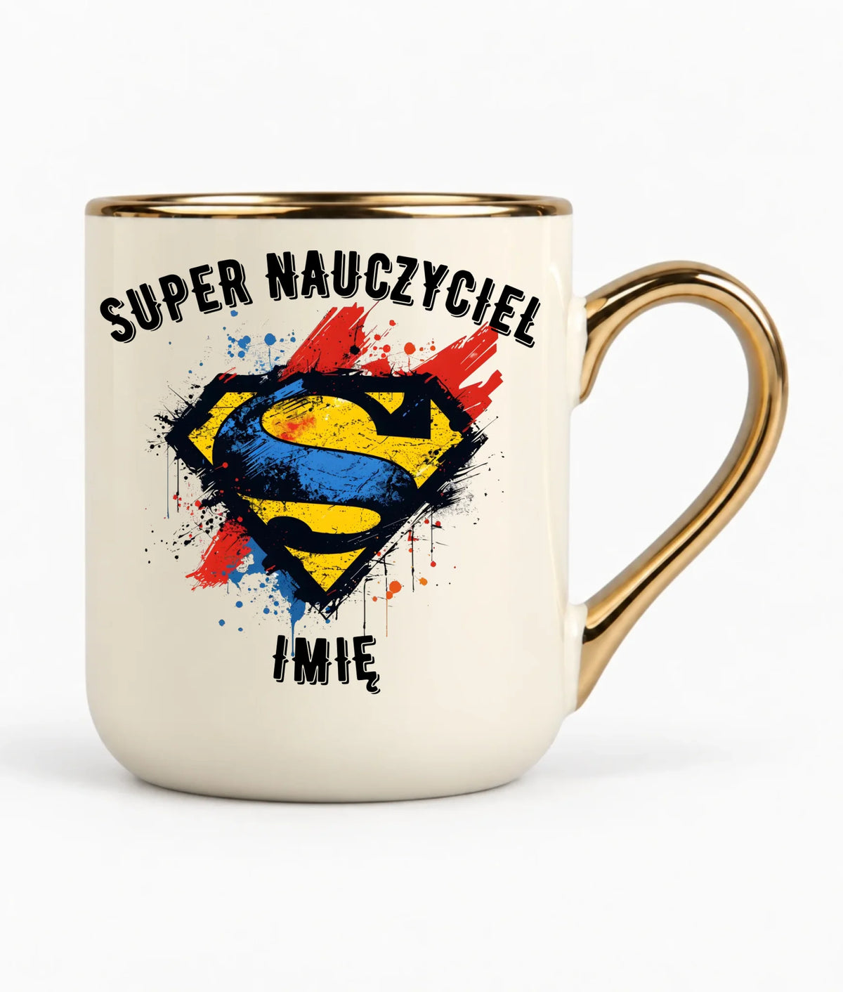 Super nauczyciel | Kubek elegant z imieniem na prezent dla nauczyciela N28