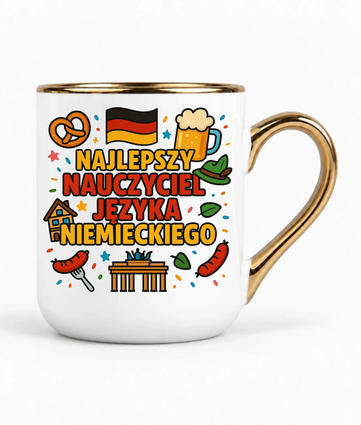 Najlepszy nauczyciel języka niemieckiego | Kubek elegant na prezent N54