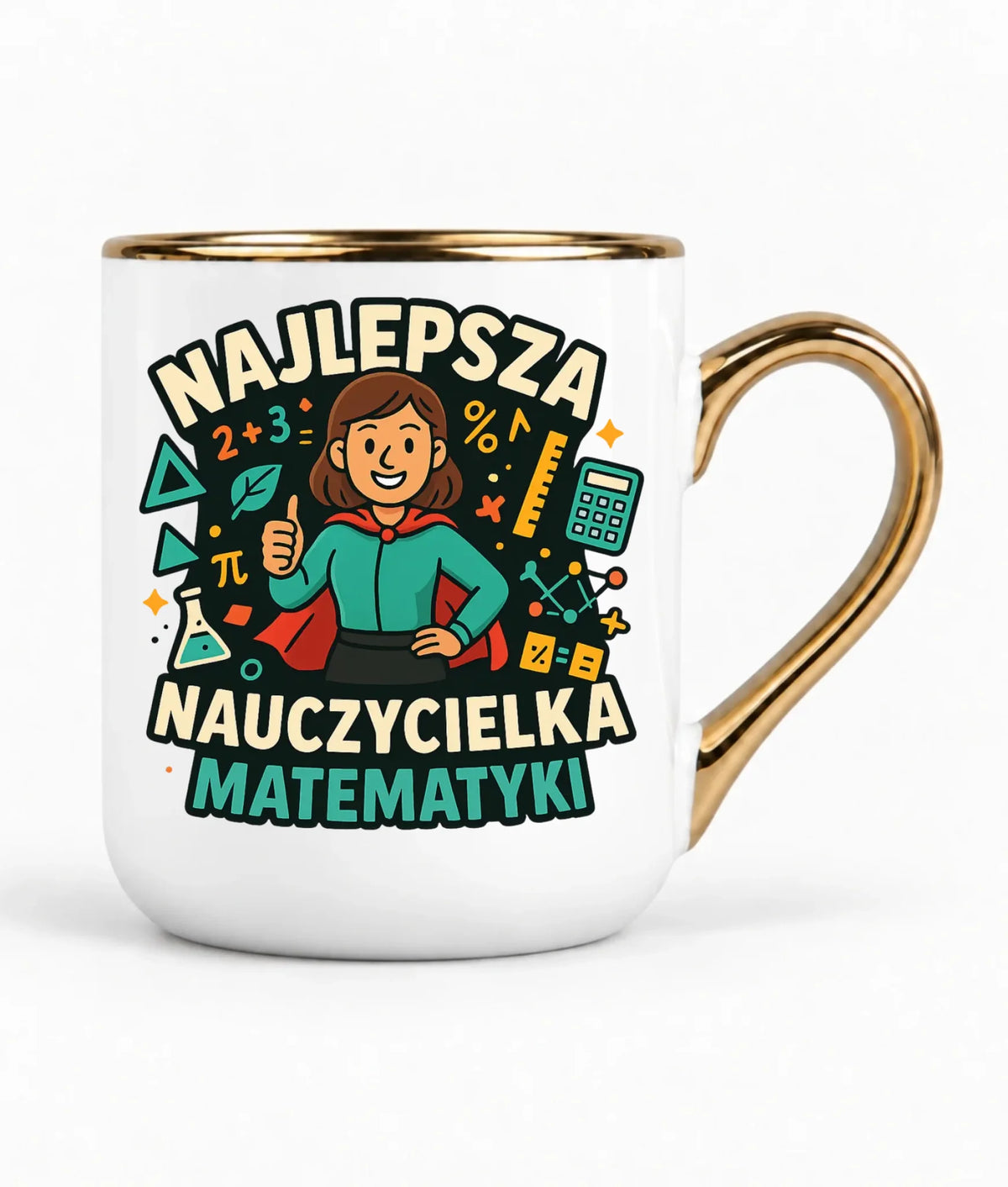 Najlepsza nauczycielka matematyki | Kubek elegant prezent nauczyciel N46