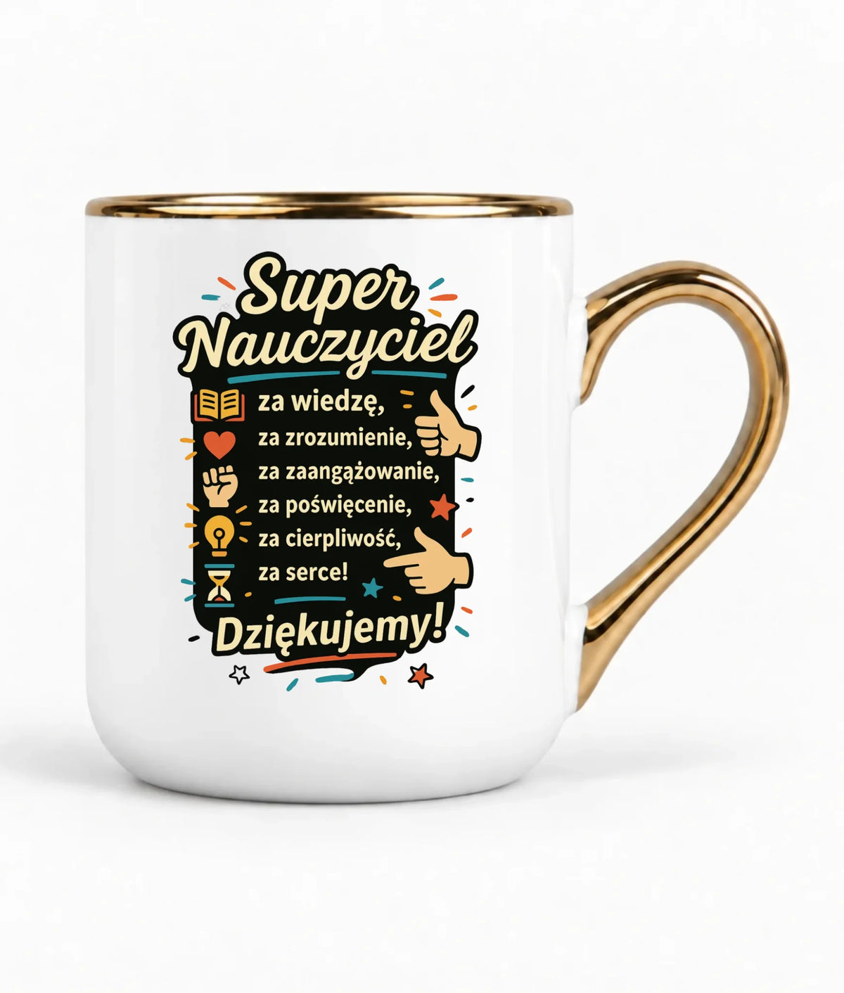 Super Nauczyciel Podziękowanie | Kubek elegant prezent na Zakończenie Roku Szkolnego N32