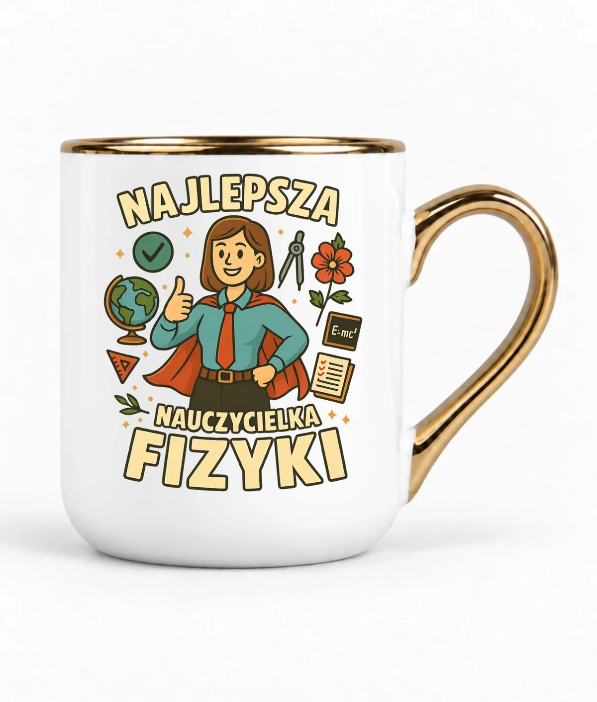Najlepsza nauczycielka fizyki | Kubek elegant na prezent N23