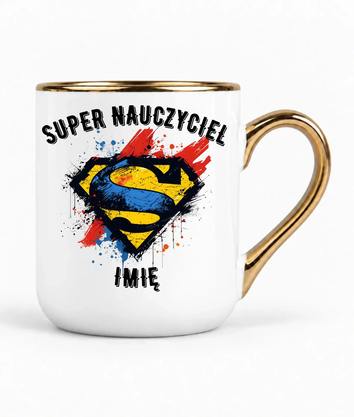 Super nauczyciel | Kubek elegant z imieniem na prezent dla nauczyciela N28